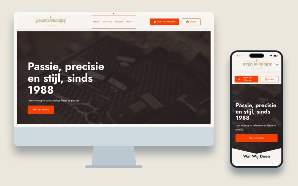 ekremsbarbershop.nl op desktop en mobiel