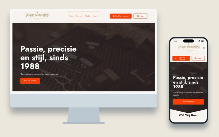 ekremsbarbershop.nl op desktop en mobiel