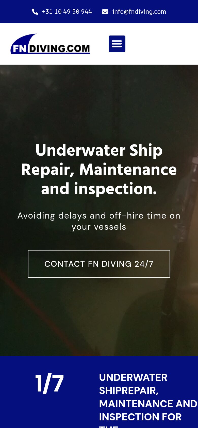 Mobiele weergave van fndiving.com